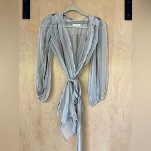 Zimmermann 100% Silk Wrap Blouse size 1